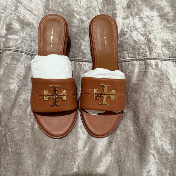 Tory Burch Everly Heel Block Sandals (never worn) - Picture 1 of 6